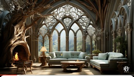 Rivendell Home Decor, Rivendell Aesthetic, Book Ideas, Art Nouveau, Dream House, Living Room, Color, Home Decor, Design