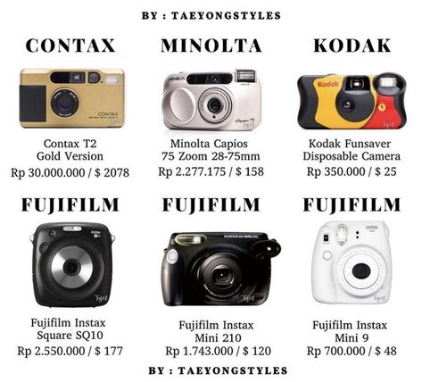 Different Types Of Cameras, Camera Recommendations, 90s Camera, Vintage Digital Camera, Film Camera Photography, Vintage Film Camera, Camera Aesthetic, Cute Camera, Retro Gadgets