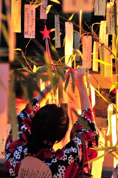 Tanabata, (meaning "Evening of the seventh"), is a Japanese star festival. Hibachi Party, Tanabata Festival, Summer In Japan, Star Festival, Festival Aesthetic, All About Japan, Roberto Clemente, Japanese Festival, Japan Culture