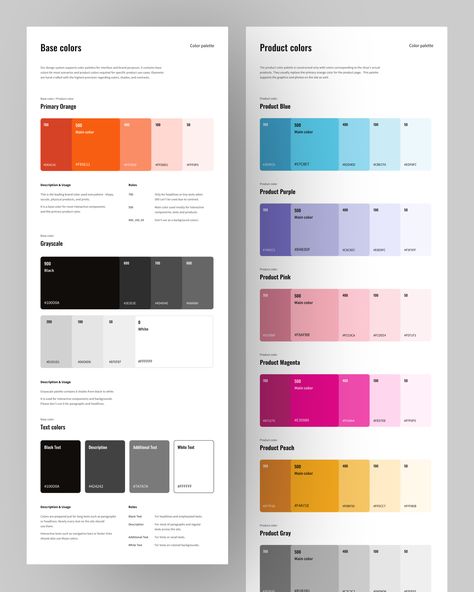 Colors and Typography for Web Design System by Daniel Wodziczka for Software Mansion on Dribbble Typography Design System, How To Make A Color Palette, Web Design Color Palette, Color Palette For Website, Ui Color Palette, Design System Ui, Make A Color Palette, Web Design Color, Sorting Colors