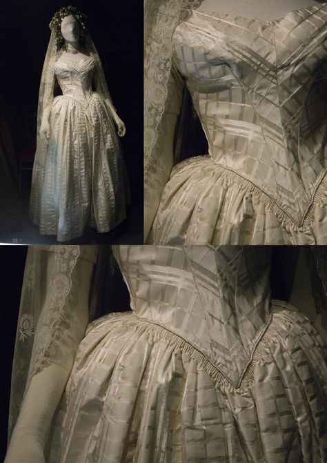 1840s Victorian wedding dress. Fashion museum Bath Chicken Soup From Scratch, Dr Dresses, 1840s Fashion, Wedding Dress Fashion, 1830s Fashion, 19th Century Women, Fashion Museum, Victorian Wedding Dress, Dinner Recipes Easy