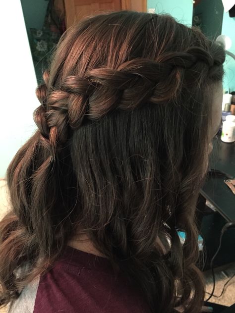 Half-Up Half-Down Dutch Braid Dutch Braid Half Up, Wedding Short Hair, Braid Half Up Half Down, Cute Wedding Hairstyles, Prom Hair Medium, Dutch Braid Hairstyles, Half Up Half Down Hair Prom, Braided Half Up, Shoulder Hair