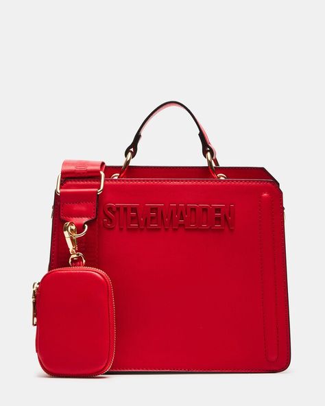 Evelyn Bag Red Red Wishlist, Steve Madden Bags Handbags, Steve Madden Purse Handbags, Steve Madden Purse Crossbody, Red Photoshoot, Brand Purses, Fluffy Bag, Handle Hardware, Interior Organization