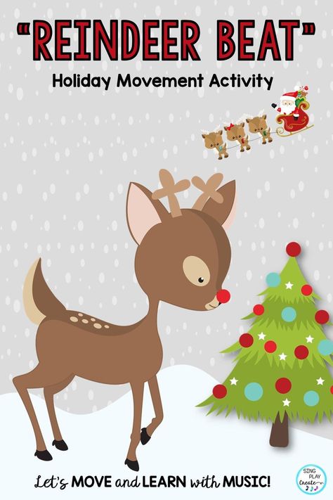 Christmas Movement Activities, Christmas Music Lesson, Music And Movement Activities, Christmas Music Activities, Movement Preschool, Elementary Music Activities, Movement Songs, Kindergarten Music, Winter Music