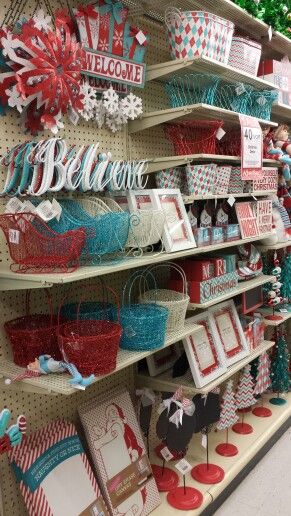 Hobby Lobby - Red White & Aqua Christmas Decor Aqua Christmas Decor, Turquoise Christmas Decor, Aqua Christmas, Teal Christmas, Turquoise Christmas, Hobby Lobby Christmas, Red Christmas Decor, Home Supplies, 2020 Trends