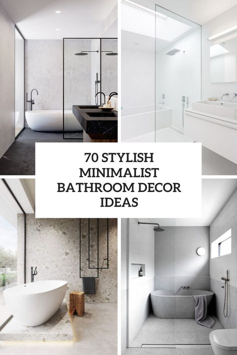 70 Stylish Minimalist Bathroom Décor Ideas Minamilist Bathroom Ideas, Small Concrete Bathroom Ideas, Small Modern Black And White Bathroom, Minimalist Bathroom Tile Ideas, Minimalistic Bathroom Ideas, Simple Minimalist Bathroom, Minimalism Bathroom Design, Very Small Bathroom Ideas With Shower Minimalist, Contemporary Minimalist Bathroom