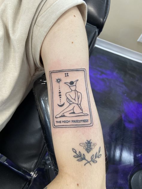 The High Priestess Tattoo, High Priestess Tarot Tattoo, High Priestess Tattoo, Priestess Tattoo, Tarot Tattoo, Empress Tarot, The High Priestess, Original Tattoos, High Priestess