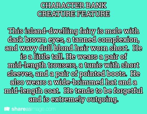 character bank creature feature! Book Problems, Character Help, Character Bases, Character Descriptions, Character Creating, Fair Folk, Story Help, Male Fairy, Character Details