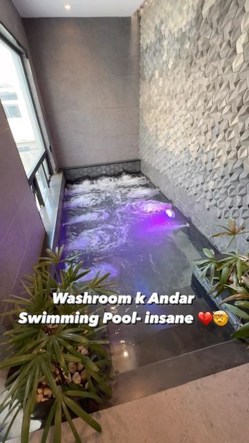 MSJ (Danyal Saleem) on Instagram: "Swimming Pool Inside a Washroom Area of a Luxury 2 Kanal House in Dha Lahore #house #houseplants #housemade #housebeautiful #housemusic #tinyhouse #housedesign #farmhousestyle #housetour #househunting #housegoals #luxury #luxuryhomes #luxurylife #luxuryrealestate #luxuryinteriors #luxurylistings #modern #modernfarmhouse #modernarchitecture #modernism #modernhomes" Swimming Pool Designs Inside House, Swimming Pool Inside House, Luxury House Interior Design, Swimming Pool Designs, Indian Home, House Goals, House Hunting, House Made, House Music