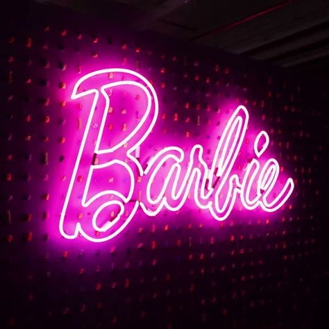 Neon Sign Aesthetic, Barbie Store, Diy Doll Hair, Sign Aesthetic, Barbie Barbie, Event Backdrop, Neon Aesthetic, One More Day, Barbie Furniture