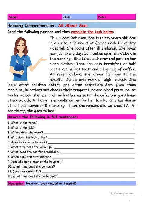 Esl Reading Comprehension Intermediate, Esl Worksheets Intermediate, Jobs Reading Comprehension, Esl Reading Comprehension, Reading Comprehension Texts, Reading Comprehension For Kids, Esl Reading, Listening Comprehension, Grammar Practice