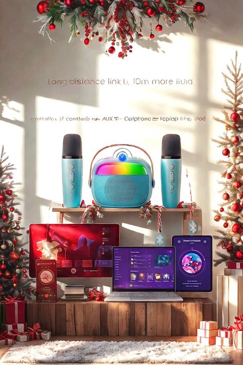 Mini Karaoke Machine for Kids, Toy for Girls Portable Bluetooth Speaker with 2 Wireless Microphones, Fashion Toy Gifts for Christmas Birthday, for 3 4 5 6 7 8  Year Old Girls Gifts(Blue) Mini Karaoke, Gifts Blue, Karaoke Machine, Toy Gifts, Gifts For Christmas, Fashion Toys, Bluetooth Speakers Portable, Christmas 2024, Microphones