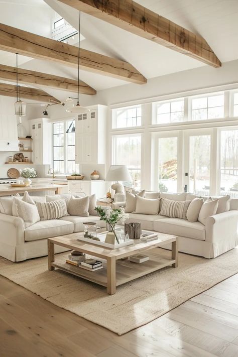 38 Charming Farmhouse Living Room Decor Ideas for Cozy Spaces Southern Living Living Room, Farmhouse Interior Living Room, Cozy Modern Farmhouse Living Room, Modern Farmhouse Living Room Ideas, Farmhouse Living Room Design, Cozy Farmhouse Living Room, Modern Farmhouse Living Room Decor, Farmhouse Living Room Ideas, Elegant Farmhouse