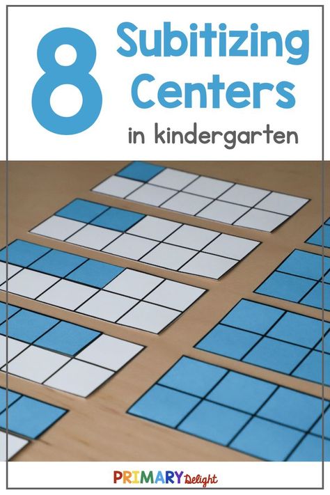 Looking for some fun subitizing centers for your kindergaten classroom? Check out this blog post. You'll learn about 8 different kindergarten math centers that build number sense skills - including several FREE, DIY centers. Use ten frames and dot cards to bulid subitizing skills in a playful way. These subitizing games are also perfect preschool math centers and early first grade math practice. Subitizing Games, Centers In Kindergarten, Subitizing Activities, Guided Math Centers, Preschool Math Centers, Kindergarten Math Centers, Printable Math Games, Kindergarten Math Games, Math Centers Kindergarten