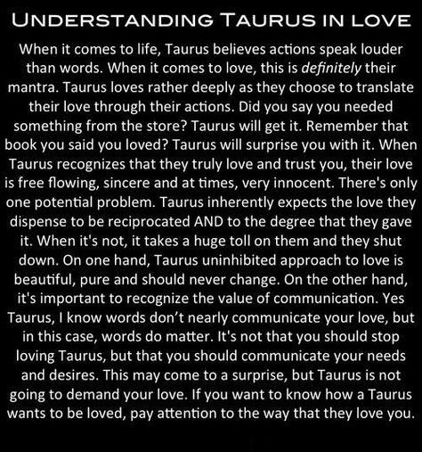 #taurus - This is so true, actions speak much louder than empty words. Taurus Male Facts, Infj Taurus, Taurus In Love, Cosmic Poetry, Taurus Relationships, Taurus Things, Taurus Aesthetic, Taurus Personality, Taurus Traits