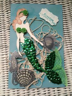 2015 Mermaid Craft, Prima Paper Dolls, Prima Doll Stamps, Art Coquillage, Mermaid Crafts, Julie Nutting, Sea Crafts, Mermaid Dolls, Beach Crafts