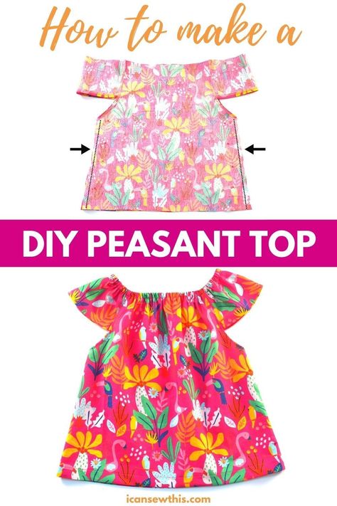 Dress Patterns For Girls Simple, Sewing Patterns Girls Free, Simple Kids Clothes To Sew, Diy Girls Clothes, Simple Kids Dress Pattern, Easy Free Sewing Patterns, Peasant Top Pattern Free, Free Toddler Dress Pattern, Free Toddler Sewing Patterns