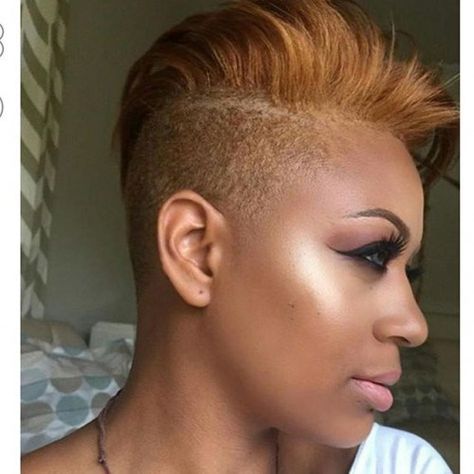 #Simple, #short and #sweet #hairstyles for #black #women #Best #Black #Women #Hairstyles Short Side Pixie Haircut, Hairstyles Color Brown, Women Haircut, Trendy Short Hairstyles, Trend Nails, Hairstyles Color, Mohawk Styles, Beehive Hair, Shaved Side Hairstyles