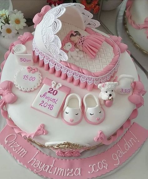 Baby Cake Design, Baby Shower Cake Designs, Half Birthday Cakes, Pregnant Cake, Baby Birthday Party Theme, Baby First Birthday Cake, Cool Cake Designs, Mini Cakes Birthday, Creative Cake Decorating