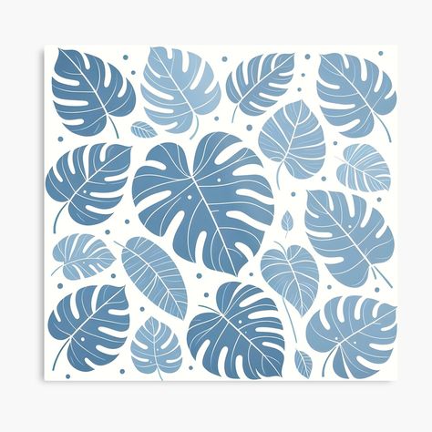 Get my art printed on awesome products. Support me at Redbubble #RBandME: https://www.redbubble.com/i/metal-print/Monstera-Leaf-Pattern-by-WanderlustCoCo/162868082.0JXQP?asc=u Flower Mural, Plant Pattern, Monstera Leaf, Tropical Plants, Brilliant Colors, Leaf Pattern, Leaf Design, Botanical Art, Pattern Making