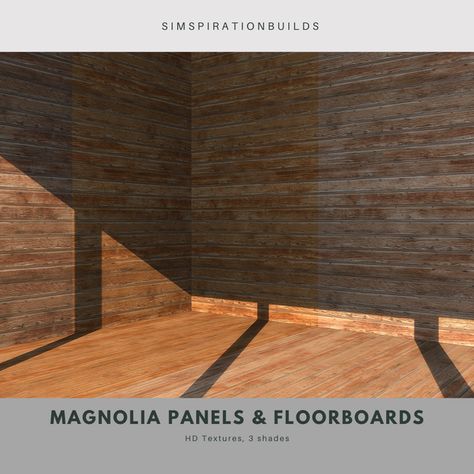 Magnolia Wall Panels & Matching Floorboards | SimspirationBuilds on Patreon Sims 4 Cc Hair, Cc Mods, Sims 4 Game Mods, Sims 4 Cc Furniture, Best Mods, Best Sims, Sims 4 Build, Sims Community, Sims 4 Game