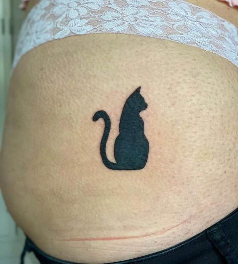 Top 71+ Best Black Cat Tattoo Ideas - [2021 Inspiration Guide] Black Cat Tattoo Ideas, Cat Sitting Down, Cat Silhouette Tattoos, Cat Outline Tattoo, Black Cat Tattoo, 2023 Pedicure, Cat Tattoo Ideas, Silhouette Tattoo, Cat Outline