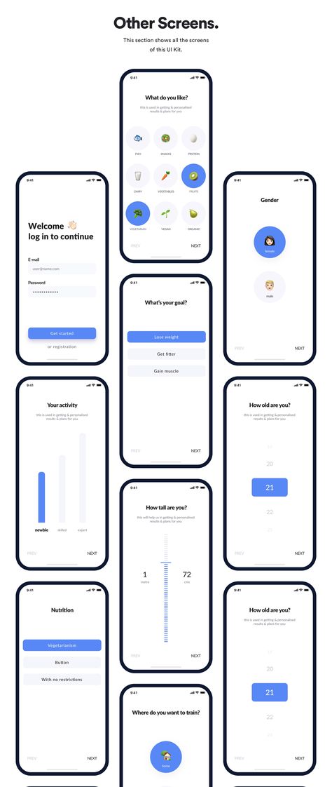 Xd Tutorial, Onboarding App, Ux Writing, 숲 사진, Ui Design Mobile, Ui Ux 디자인, Fitness Meals, Card Ui, App Ideas