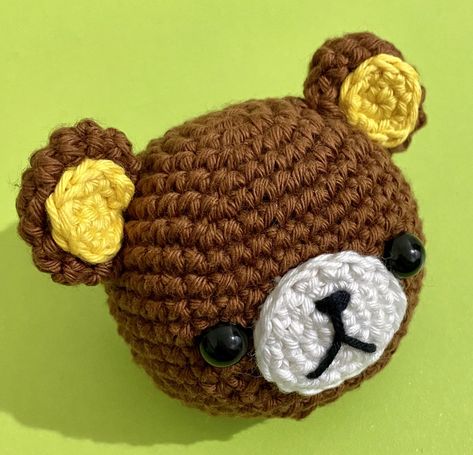 Rilakkuma Head - Amigurumi Pattern Rilakkuma Crochet, Hand Palm, Rilakkuma, Amigurumi Free Pattern, Small Hands, Amigurumi Pattern, Crochet Amigurumi, Free Crochet Pattern, Free Crochet