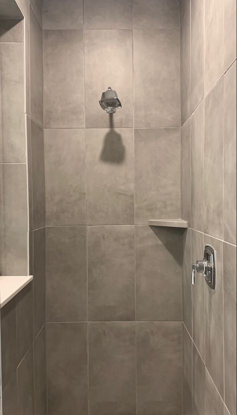 Level 2 Tile (Upgrade) - Laid Straight (Included) / Vertical 12x24 Vertical Stacked Shower Tile, Large Shower Tiles Vertical, Showers With Vertical Tile, Matte Tile Shower Walls, 12x24 Vertical Shower Wall Tile, Verticle Shower Wall Tile, 12x24 Shower Wall Tile Vertical Stacked, Vertical 12x24 Shower Tile, Vertical Vs Horizontal Tile