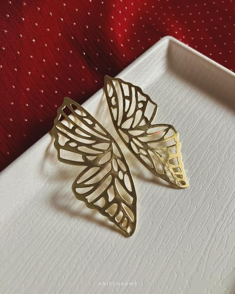 Butterfly Earrings Butterfly Wing Jewelry, Artificial Jewellery, Jewellery Accessories, Butterfly Earrings, Statement Earrings, Jewelry Accessories, Charms, On Instagram, Quick Saves