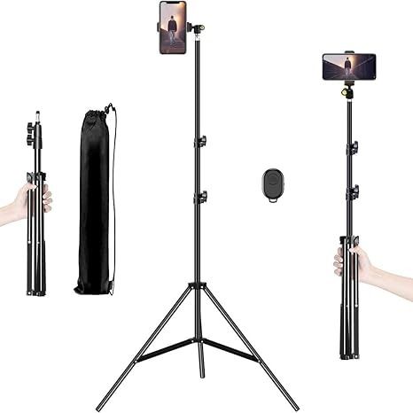 Amazon.com: Selfie Stick Tripod, 65" Extendable Tall Camera Cell Phone Tripod Stand with Remote for iPhone 15 14 13 12 11 Pro Max Samsung Galaxy S23 S22 S21 : Cell Phones & Accessories Phone Tripod Stand, Selfie Stick Tripod, Phone Tripod, Still Camera, Bluetooth Remote, Tripod Stand, Photography Basics, Wayfair Furniture, Samsung Galaxy S6 Edge