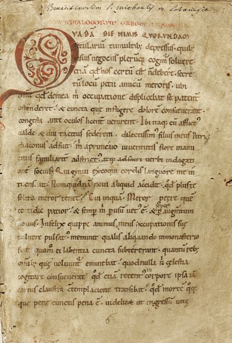 (#31) Compendium of early medieval Christian writers, including Gregory the Great, Dialogi, and Gennadius of Marseilles, De ecclesiasticis dogmatibus, in Latin, decorated manuscript on vellum [north-eastern France (perhaps Lorraine or Alsace), eleventh century] Manuscripts Aesthetic, Medieval Writing Aesthetic, Medieval Journal Aesthetic, Medieval Era Aesthetic, Ology Books, Manuscript Aesthetic, Medieval Script, Medieval Writing, Medieval Core