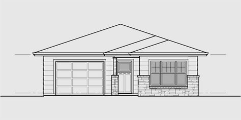 2 Bedroom Small House Designs With Single Car Garage Small House With 2 Car Garage, Small House Designs, Single Car Garage, Sage House, Character Background, Single Garage, Duplex Plans, Prairie Style Houses, 2 Bedroom House Plans