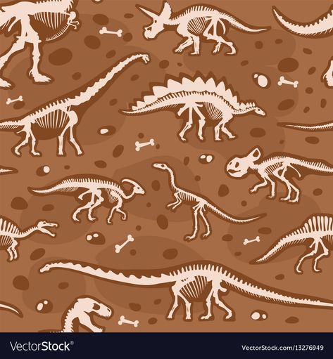 Texture Download, Dinosaur Bones, Seamless Pattern Vector, Pattern Vector, Kids Prints, Archaeology, Seamless Pattern, Fossil, Png Images