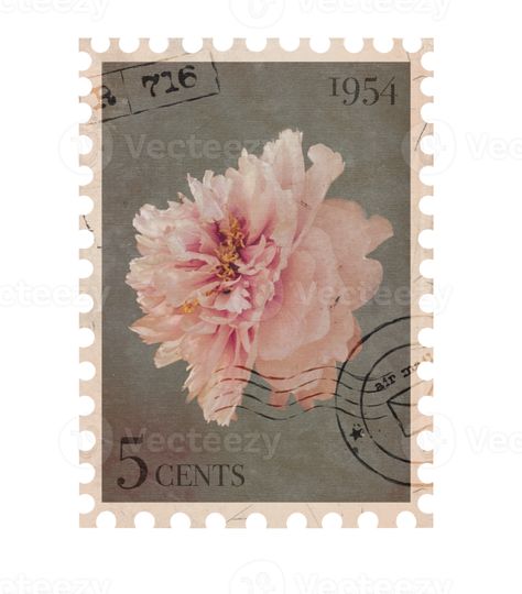 Vintage Post Cards Aesthetic, Post Card Stamp, Post Card Design Aesthetic, Post Stamp Vintage, Vintage Paper Textures, Retro Printables, Flower Logo Design, Envelope Stamp, Vintage Postage Stamps