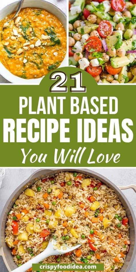 21 Healthy Plant Based Meals That You Will Love! | Plant based recipes dinner, Healthy plant based recipes, Plant based eating Easy Plant Based Meals, Healthy Plant Based Meals, Wrap Burger, Loaded Burger, Quick Guacamole, Burger Bowls, Plant Based Meals, Plant Based Diet Meals, Plant Based Diet Meal Plan