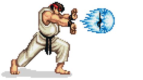 Ryu Street Fighter Hadouken, Ryu Hadouken, Ball Lightning, Ryu Street Fighter, Pop Art Artists, Street Fighter 2, Street Fighter Art, Tv Tropes, Mega Man