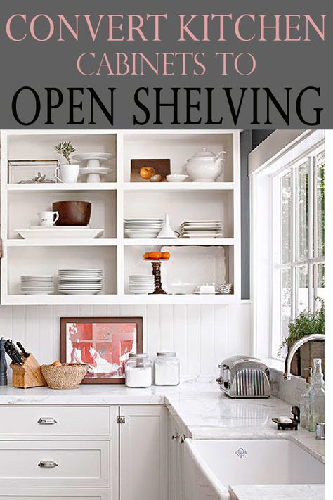 Open shelving in the kitchen always looks beautiful, learn how to make your open shelving DIY Diy Open Shelving, Open Kitchen Cabinets, Painted Furniture Ideas, Cabinet Remodel, Shelves Diy, Diy Kitchen Decor, New Kitchen Cabinets, Kitchen Cabinet Remodel, Diy Kitchen Cabinets