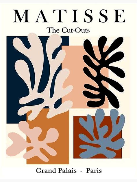 Henri Matisse Cutouts, Matisse Graphic Design, Famous Art Prints, Mattise Inspired Art, Matisse Style Art, Matisse Paper Cutouts, Henri Matisse Cut Outs, Henry Matisse Poster, Henri Matisse Collage