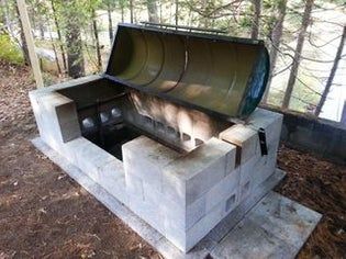 Large Rotisserie Pit BBQ: 13 Steps (with Pictures) Pig Roaster, Backyard Bbq Pit, Fire Pit Plans, Backyard Bbq Grill, Cinder Block Fire Pit, Pit Bbq, Barbecue Pit, Outdoor Bbq Grill, Diy Bbq