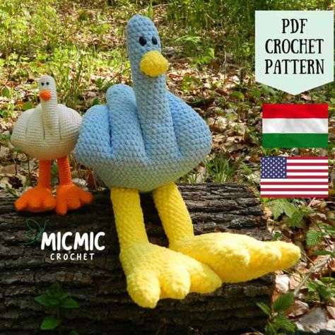 Duck You Crochet Amigurumi: A Trending Toy with Attitude Crochet Dammit Doll Pattern Free, Crochet Duck Amigurumi Free Pattern, Funny Crochet Patterns Hilarious, Funny Crochet Animals, Silly Amigurumi, Free Funny Crochet Patterns, Crochet Duck Pattern Free, Crochet Rubber Duck, Funny Crochet Patterns