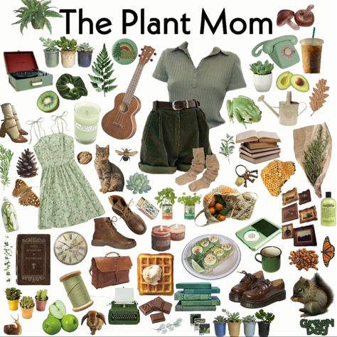 #green Infj Clothes Style, Cottagecore Mom Aesthetic, Plant Mom Outfits, Forest Core Outfits, Plant Mom Outfit, Plant Mom Aesthetic Outfit, Plant Girl Aesthetic, Frog Outfits, Mom Aesthetic Outfit