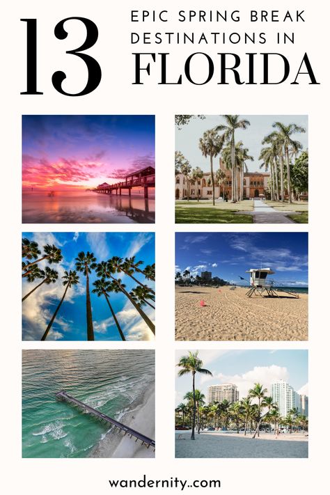 To help you narrow down your spring break options, we've put together a list of the 13 best spring break destinations in Florida. Whether you're looking for a relaxing beach getaway or an action-packed adventure, there's something for everyone on our list. Spring Break Locations, Florida Spring Break, Spring Break Florida, Best Spring Break Destinations, Spring Break Getaways, Spring Break Beach, Spring Break Vacations, Spring Break Destinations, Relaxing Beach