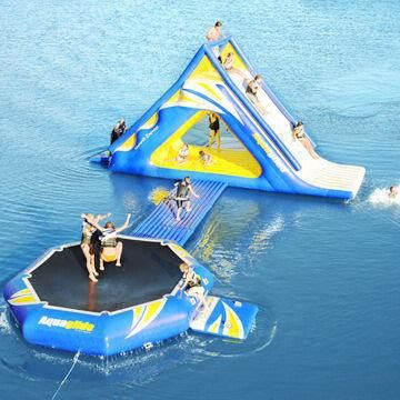 Buy inflatable water park to your home that brings so much fun and quirk. Lake Toys, Water Trampoline, Lake Fun, Inflatable Water Park, Waterpark, Inflatable Pool, Floating In Water, Water Slide, Water Toys