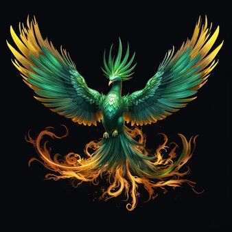 71,000+ Phoenix Bird Pictures Green Phoenix Bird, Phoenix Pictures, Phoenix Bird Art, Tattoo Dragon, Fantasy Animals, Phoenix Bird, Fire Bird, Bird Wallpaper, Simple Background Images