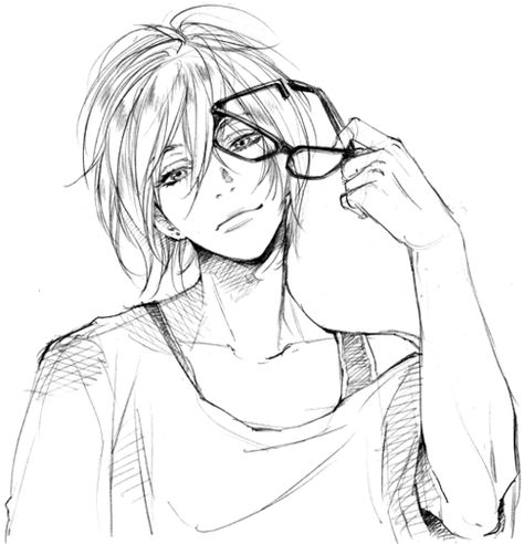 Aoi Seri Glasses Reference Drawing, Glasses Reference, Monochrome Room, Brain Illustration, Reference Drawing, Manga Boy, Male Art, Dark Souls, Pose Reference