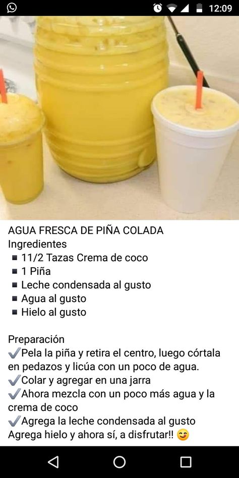 Mexican Drink Recipes, Agua Fresca Recipe, Mexican Drinks, Mexican Dessert Recipes, Drink Recipes Nonalcoholic, Refreshing Drinks Recipes, Delicious Drink Recipes, Agua Fresca, Mexican Food Recipes Easy