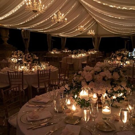 Aesthetic Wedding Venues Beach, Wedding Tent Aesthetic, Tent Decorating Ideas Wedding Reception, Small Wedding Reception Indoor, Wedding Inside Decorations, Tent Event Decor, Luxury Tent Wedding, Outdoor Tent Wedding Decorations, Inside Wedding Venues