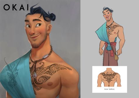 Surfer Dude Character Design, Hawaiian Character Design Male, Samoan Character Design, Pacific Islander Character Design, Polynesian Character Design, Hawaiian Character Design, David Ardinaryas Lojaya, David Ardinaryas, Polynesian Clothing