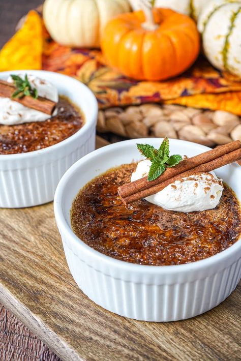 Ramekin Recipes Dessert, Ramekin Recipes, Crème Brûlée Recipe, Ramekin Dessert, Ramekin Recipe, Pumpkin Creme Brulee, Belize Food, Recipe Inspirations, Ramekin Dishes